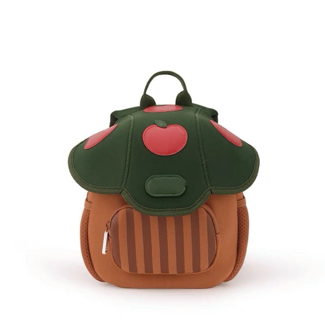Adorable bolso infantil con diseño de seta, ligero y práctico, ideal para viajes y actividades al aire libre. 