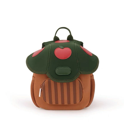 Adorable bolso infantil con diseño de seta, ligero y práctico, ideal para viajes y actividades al aire libre. 