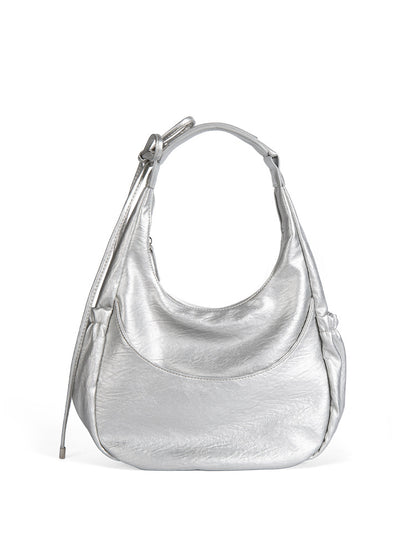 Bolso de mano negro de gran capacidad para mujer, bolso hobo versátil para el hombro 