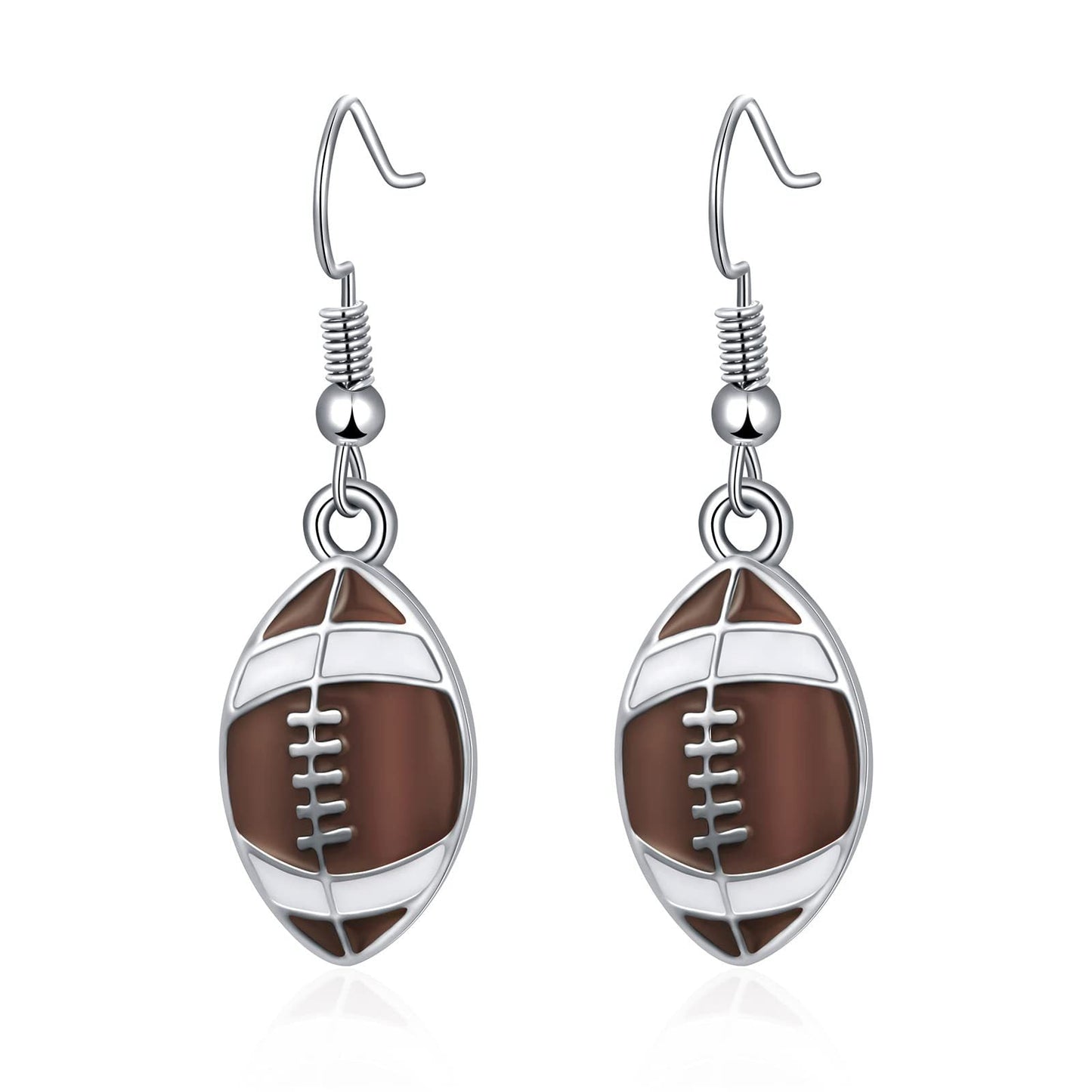 Rhinestone Football & Rugby Earrings for Women - Sparkling Sports Fan Dangle Drop Stud Earrings -dropshippingabc.com