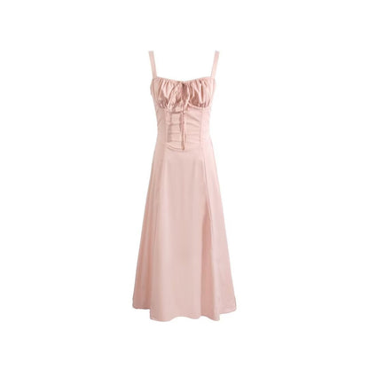 Women's Square Neck Corset Maxi Dress - Floral Printed High Waist A-Line Long Dress -dropshippingabc.com