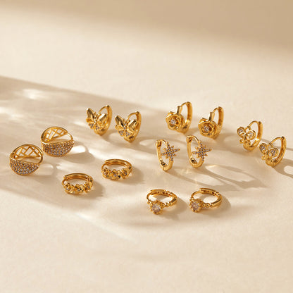 Vintage Zircon Ear Cuff Earring