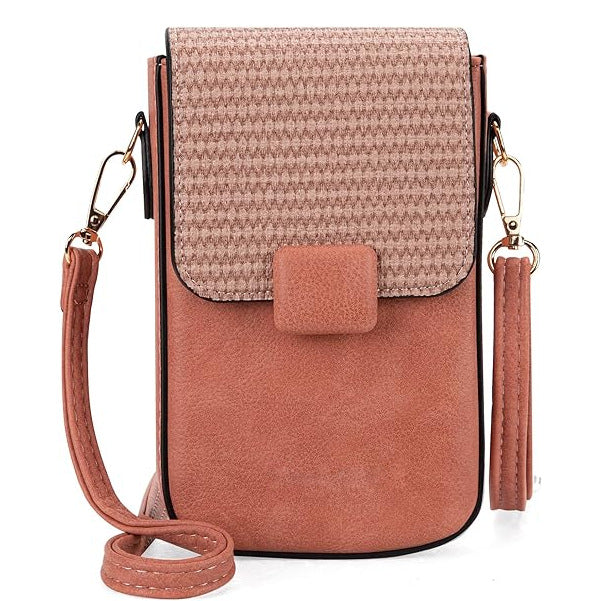 Bolso de mujer informal vertical para móvil, bolso bandolera pequeño de paja, bolso cruzado de moda 