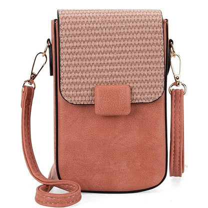 Bolso de mujer informal vertical para móvil, bolso bandolera pequeño de paja, bolso cruzado de moda 