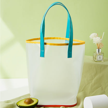 Bolsa de PVC translúcido esmerilado, bolsa de playa portátil de gran capacidad, bolsa de natación, 