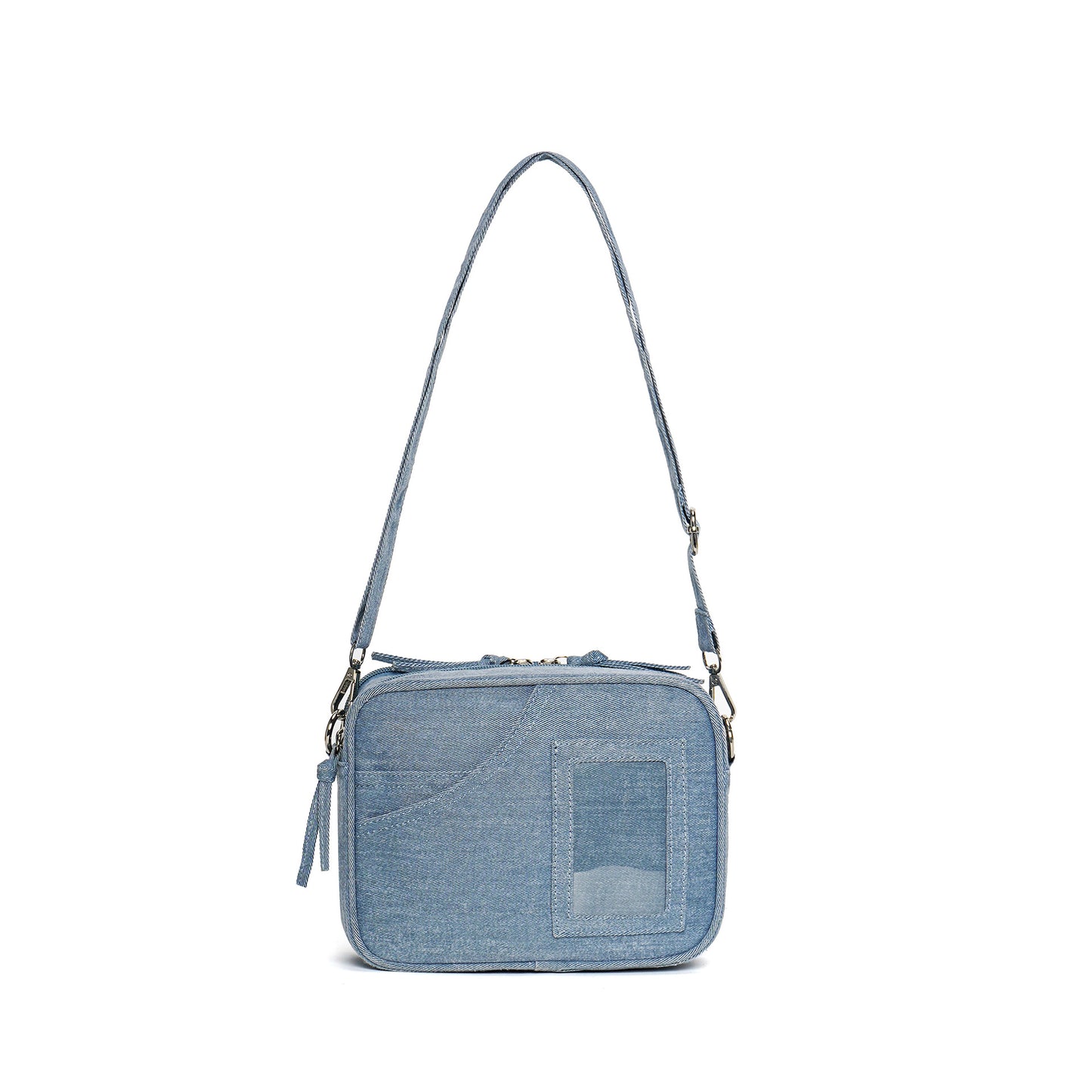 Bolso vaquero mini informal para mujer: bolso de lona versátil para ir de compras y bolso hobo pequeño para el hombro. 