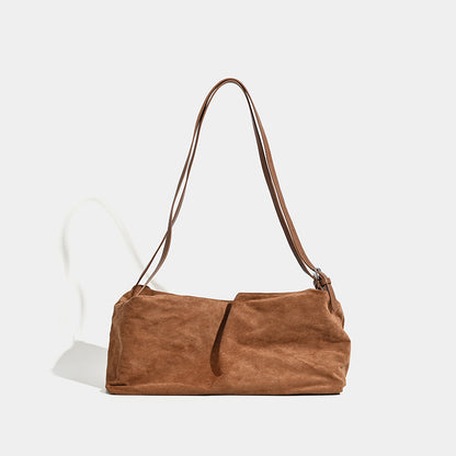 Bolso hobo vintage mate, bolso tipo almohada de gran capacidad, bolso bandolera versátil para el día a día 