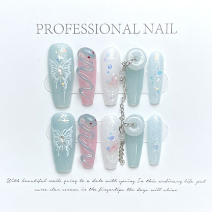 0937- Handmade press on nails fake nails removable