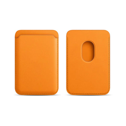 Applicable to Apple 15Magsafe magnetic card bag iPhone mobile phone card bag card holder PU magnetic suction -dropshippingabc.com