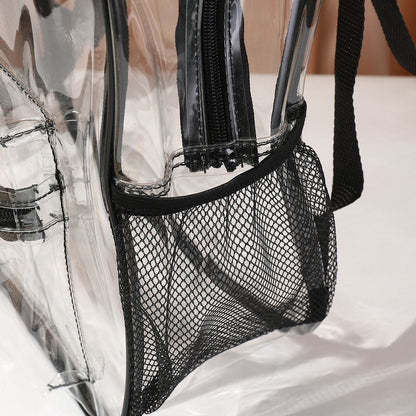 Mochila transparente, bolsa de almacenamiento de PVC impermeable de gran capacidad, ideal para viajes y deportes al aire libre. 