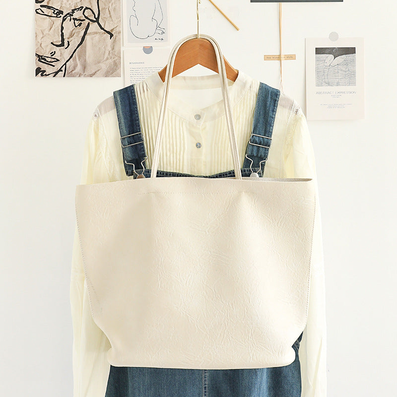 Elegante bolso grande 2 en 1 de PU suave – Bolso de hombro retro para mujer con diseño tote de gran capacidad a la moda 