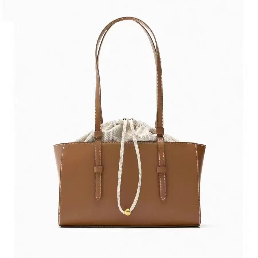 Bolso tote elegante para mujer: bolso de hombro portátil de estilo hobo, moderno, versátil y de gran capacidad con cordón ajustable. 
