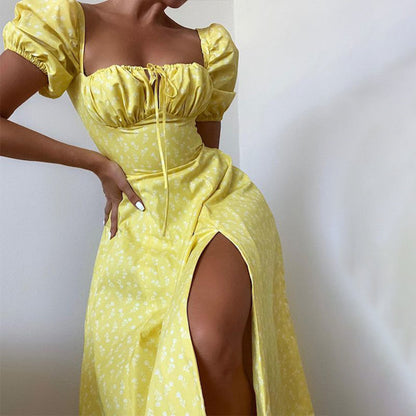Women's French Elegant Retro Style Dopamine Wear Suspender Dress Women