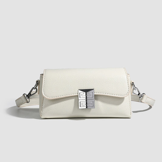 Small shoulder bag for women, retro small square bag for women, versatile shoulder bag, metallic Crossbody bag, simple commuter bag cross body