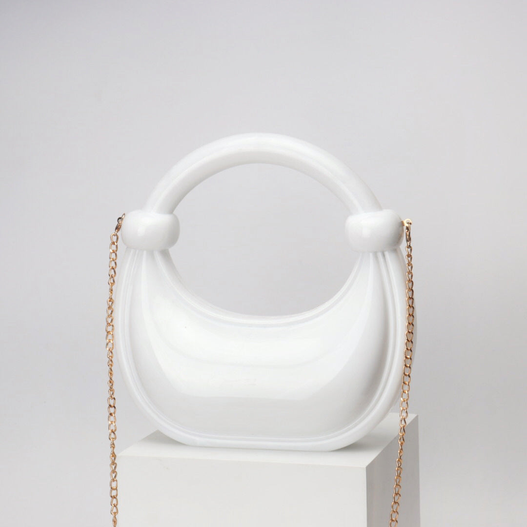 Bolso de mano pequeño y versátil de acrílico para cena, noche, informal, fiesta, graduación.