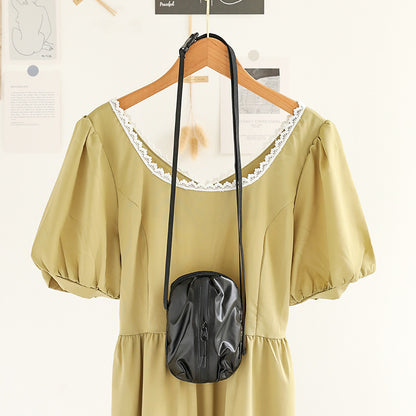 Adorable Mini Mobile Phone Bag for Females – Trendy Versatile Nylon Shopping Small Crossbody Bag