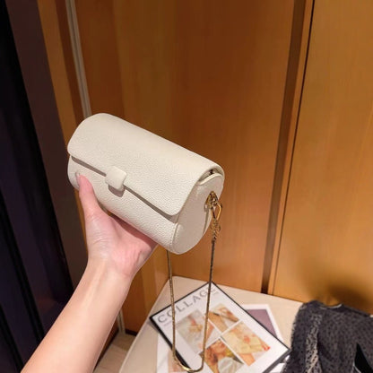 Small crossbody fashion chain bag, women's bag soft leather pillow bag, shoulder crossbody bag