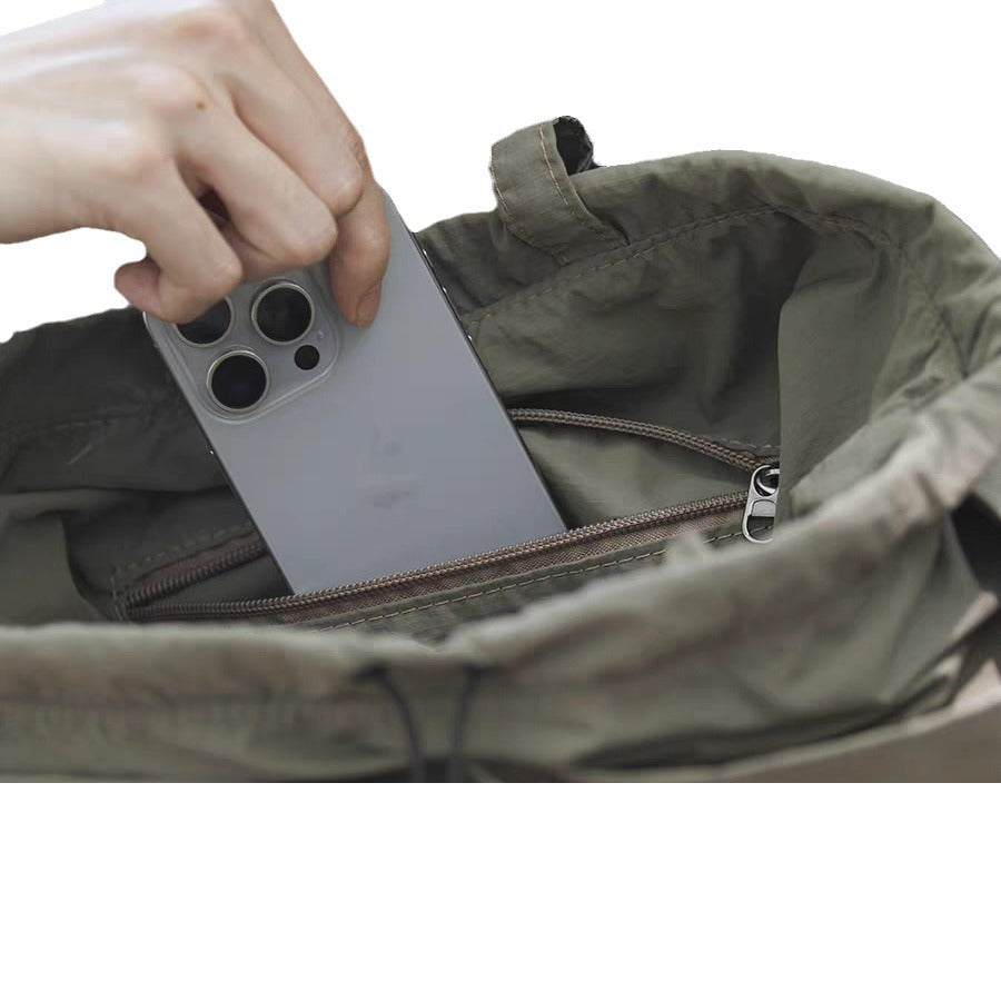 Mochila informal de nailon antisalpicaduras para mujer, mochila neutra de gran capacidad para estudiantes, bolso ligero informal 