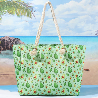 Bolso de playa estampado, bolso bandolera informal de gran capacidad, bolso de viaje de verano sencillo y moderno, ligero 