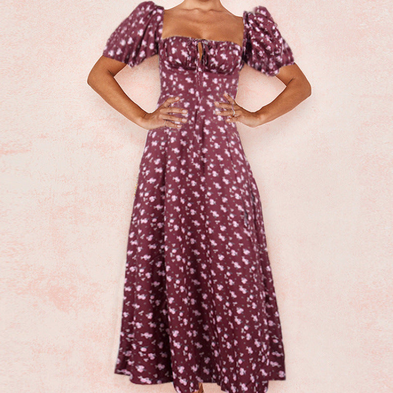Women's French Elegant Retro Style Dopamine Wear Suspender Dress Women