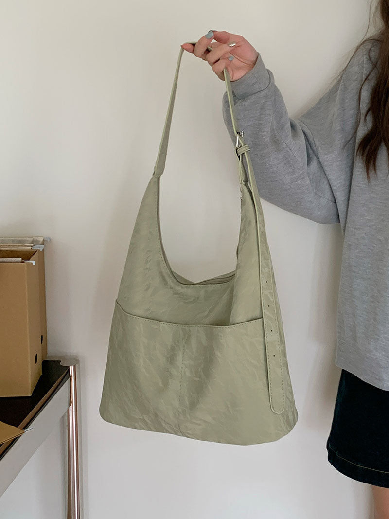 Bolso hobo suave de gran capacidad, bolso de hombro de verano para mujer, bolso de mano informal para ir al trabajo, bolso tote para el día a día 