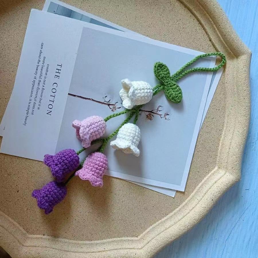 Colgante de planta de coche Decoración de coche Colgante de espejo retrovisor Lana creativa en el coche