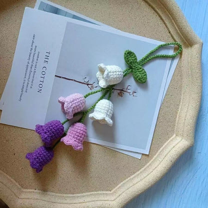 Colgante de planta de coche Decoración de coche Colgante de espejo retrovisor Lana creativa en el coche