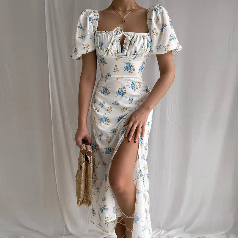 Women's French Elegant Retro Style Dopamine Wear Suspender Dress Women