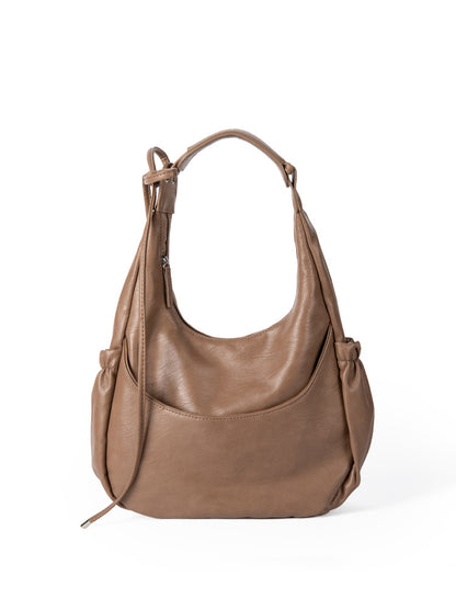 Bolso de mano negro de gran capacidad para mujer, bolso hobo versátil para el hombro 