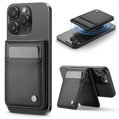 Magsafe ring magnetic card case  for iPhone17 card anti-theft brush 16/15/14/13 zipper change bag Wallet Magnetic Card Holder RFID Blocking, PU Leather Minimalist Phone Wallet Compatible with MagSafe Phones -dropshippingabc.com