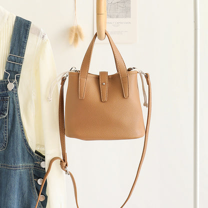 Premium Textured Bucket Bag - Retro Stylish Handbag & Fashion Versatile Shoulder Crossbody Bag