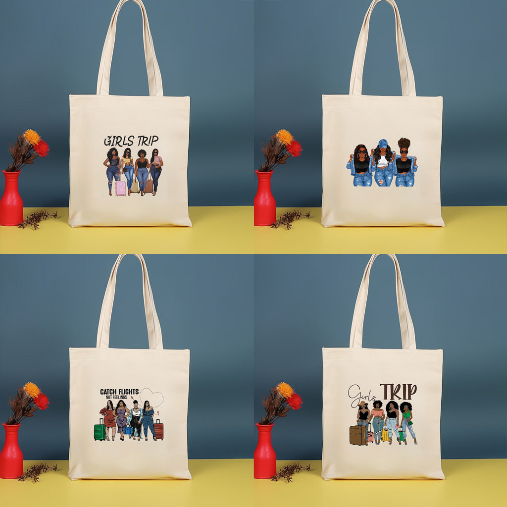 Bolso bandolera de lona estampada, bolso de compras moderno y ligero, bolso de algodón de gran capacidad, paquete de 2 unidades tipo hobo. 