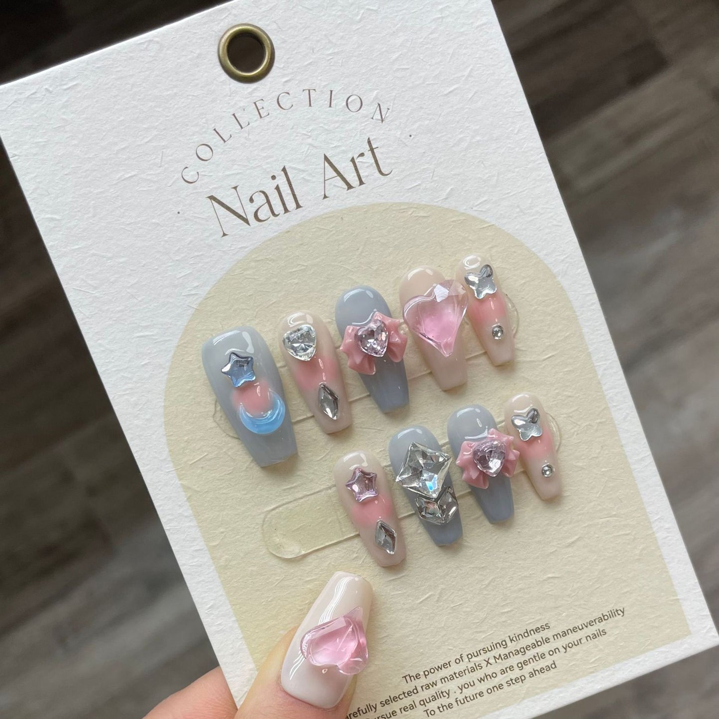 1022- Handmade press on nails fake nails removable