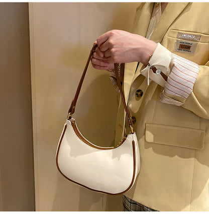 Elegante bolso pequeño de hombro – Bolso de hombro con estilo y bolso de media luna para mujer, bolso hobo perfecto para otoño