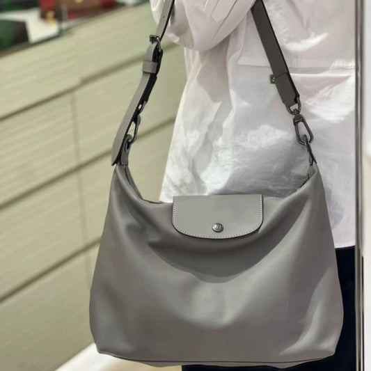 Hobo Underarm bag, boho grey women's bag, Crossbody shoulder bag, large capacity versatile women's hobo bag