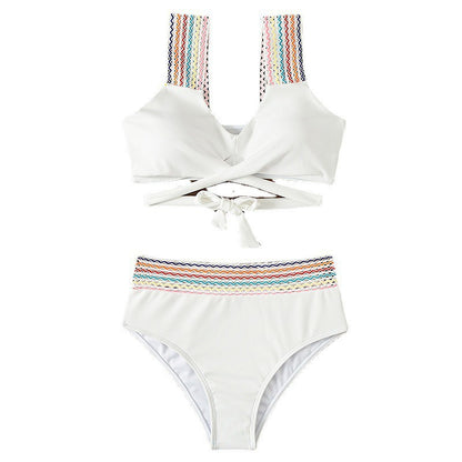 Women's Sexy Bikini Swimsuit Two Piece with Straps Beach Swimwear