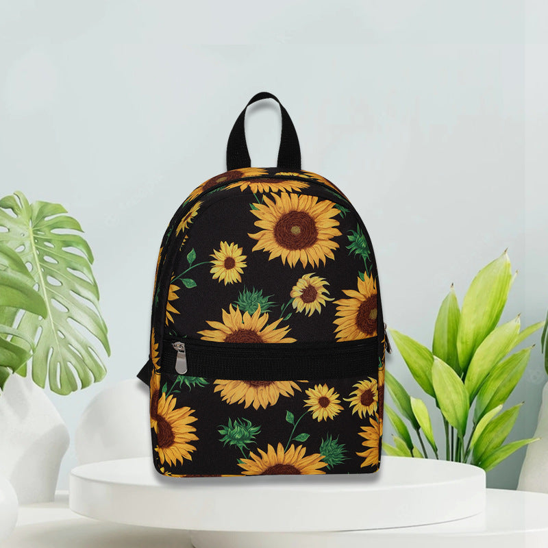 Mochila con estampado de girasoles, mochila ligera de gran capacidad, bolso de viaje, mochila de nylon para guardar artículos de viaje. 