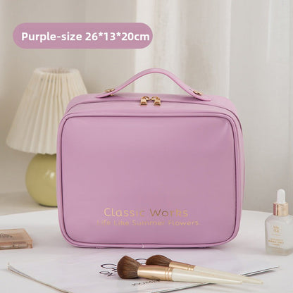 Neceser de gran capacidad, neceser de maquillaje grande, neceser de viaje, organizadores de neceseres de maquillaje, bolsa de almacenamiento de cosméticos. 