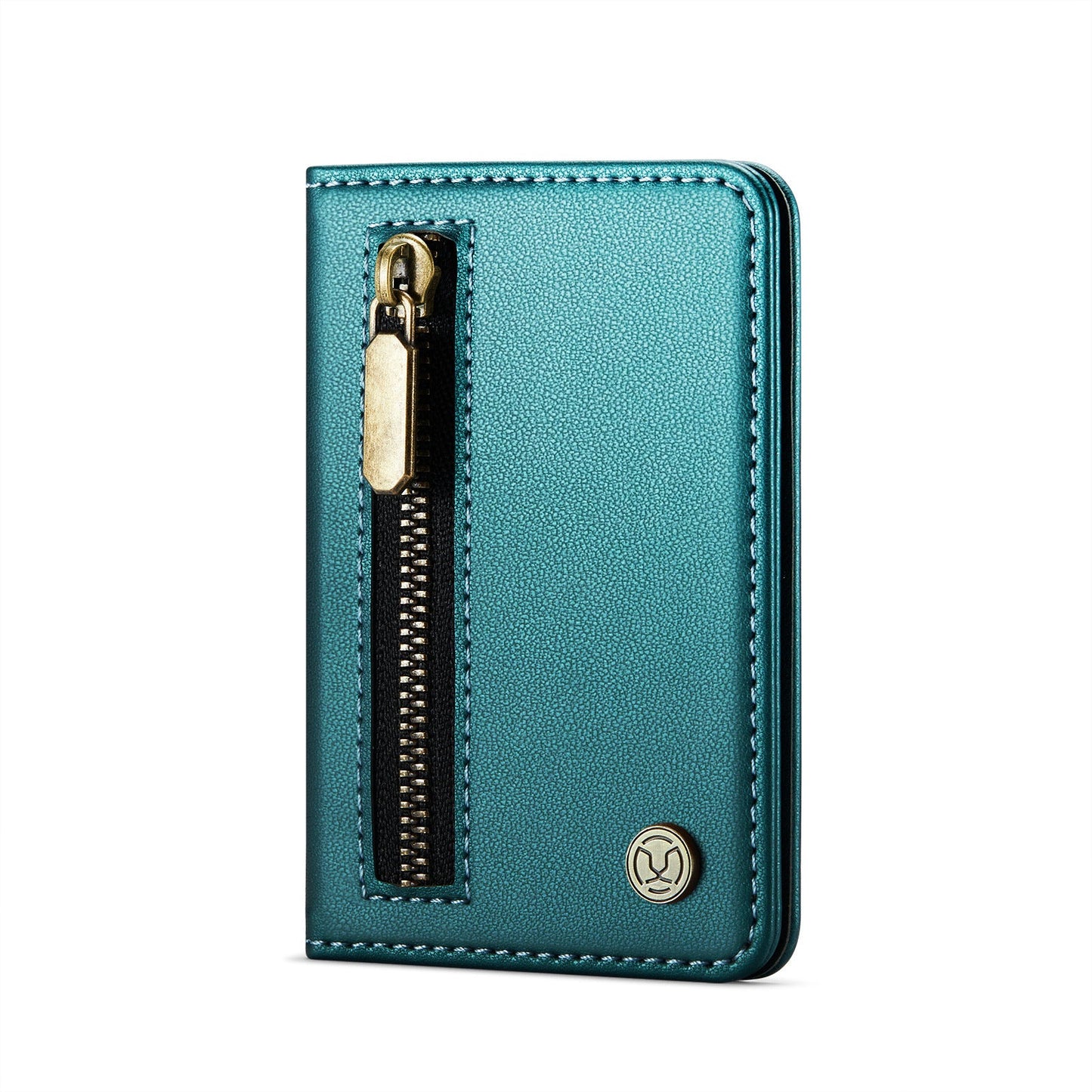 Magsafe ring magnetic card case  for iPhone17 card anti-theft brush 16/15/14/13 zipper change bag Wallet Magnetic Card Holder RFID Blocking, PU Leather Minimalist Phone Wallet Compatible with MagSafe Phones -dropshippingabc.com