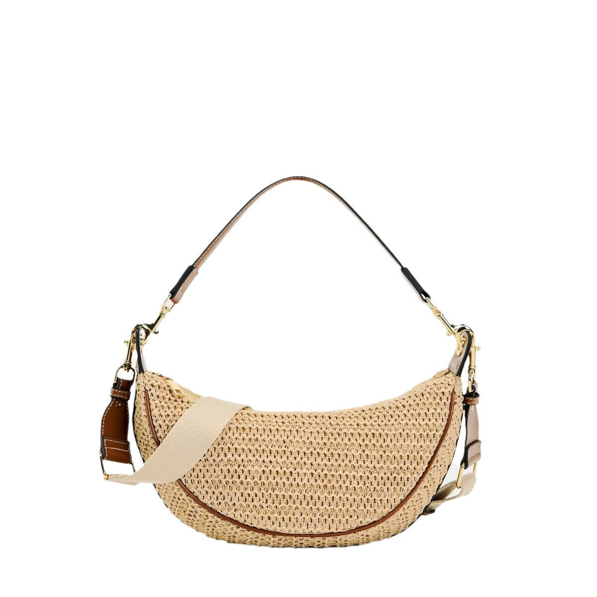 Bolso Hobo Chic de Verano para Mujer – Bolso bandolera versátil y a la moda, elegante bolso pequeño tejido a mano para llevar en la axila 