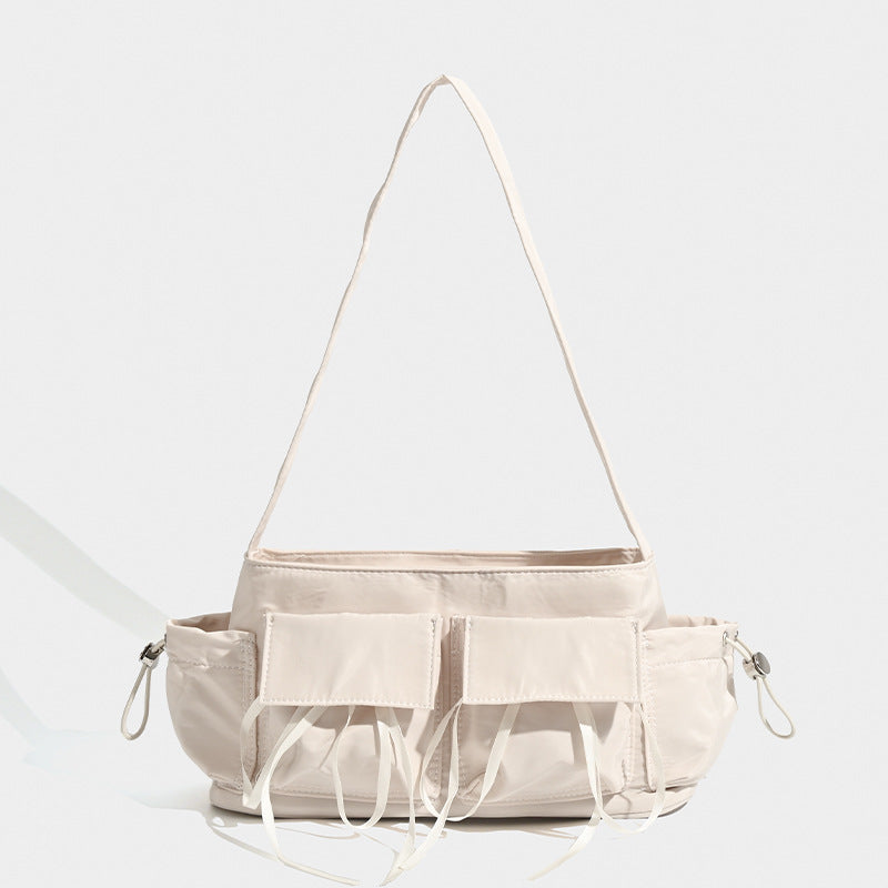 Bolso bandolera de nailon veraniego, bolso informal de hombro, bolso hobo, bolso de hombro con asa superior 