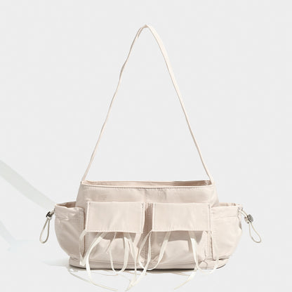 Bolso bandolera de nailon veraniego, bolso informal de hombro, bolso hobo, bolso de hombro con asa superior 