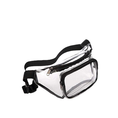 Riñonera transparente de PVC – Riñonera deportiva premium, impermeable para actividades al aire libre, ideal para rafting, fitness y viajes. 