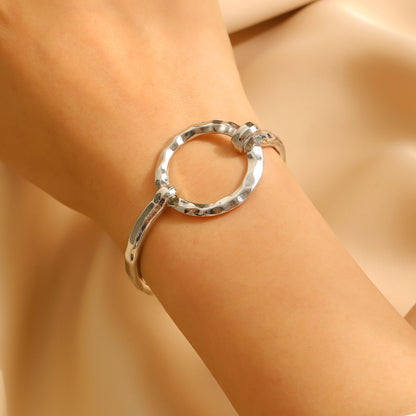Exaggerated Alloy Round Square Geometric Electroplated Bracelet Fashion Minimalist