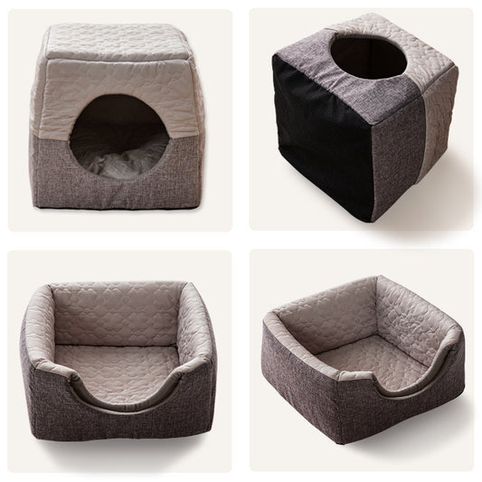 Warm in winter and cool in summer Multi-purpose cat house, small dog pet nest, semi-closed cat nest available in all seasons