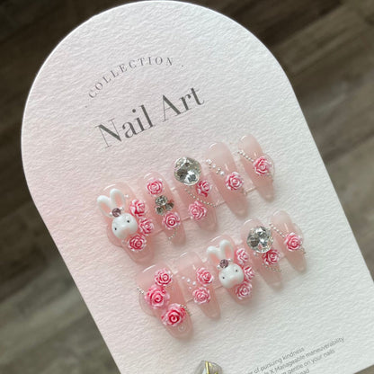 1022- Handmade press on nails fake nails removable