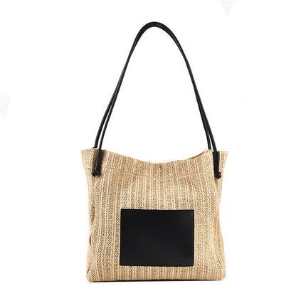Bolso hobo de paja, bolso de paja versátil para mujer, bolso hobo de hombro a la moda, bolso tote de gran capacidad 