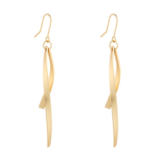 Gold Earrings for Women Hypoallergenic Leverback Drop Dangle Earrings Trendy 14K Gold Plated Twisted Spiral Teardrop Rhombus Heart Dangle Earring for Women Dainty Fashion Jewelry Gifts -dropshippingabc.com