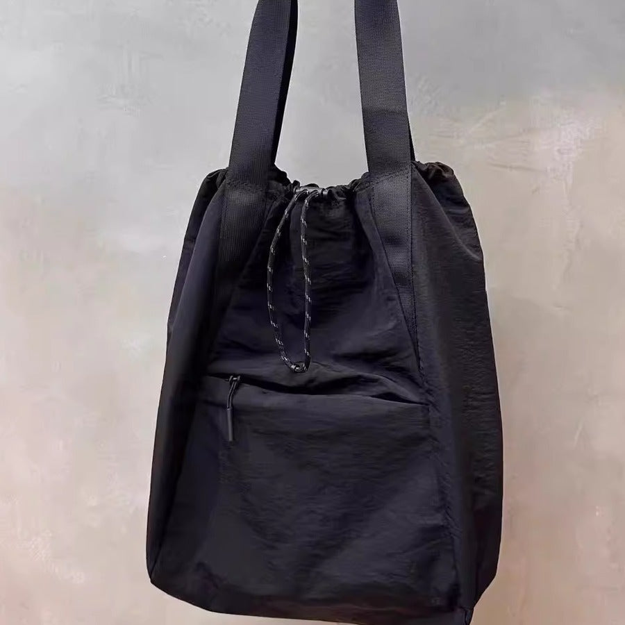 Bolso bandolera deportivo de nailon, impermeable, multiusos, con cordón ajustable, gran capacidad, ideal para yoga. 