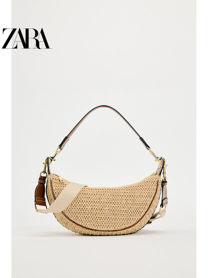 Bolso Hobo Chic de Verano para Mujer – Bolso bandolera versátil y a la moda, elegante bolso pequeño tejido a mano para llevar en la axila 
